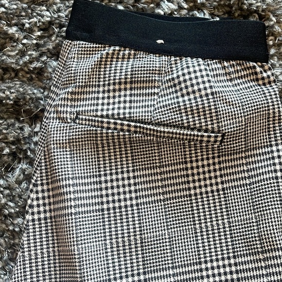 h&m size 4 black and white plaid crop trousers - Picture 3 of 3
